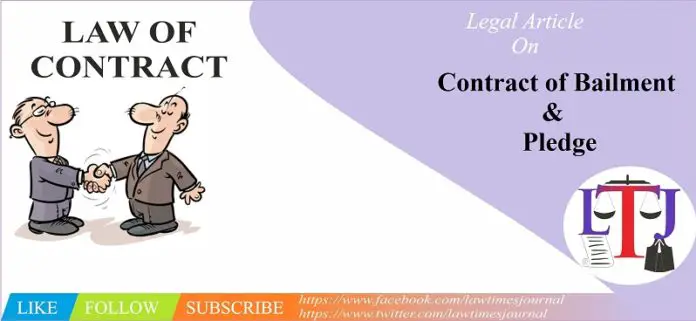 Bailment and Pledge